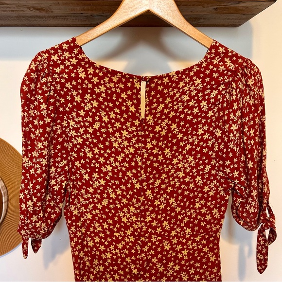 ABLE Clothing Simone Tie-Sleeve Midi Dress, NWT - Picture 8 of 9